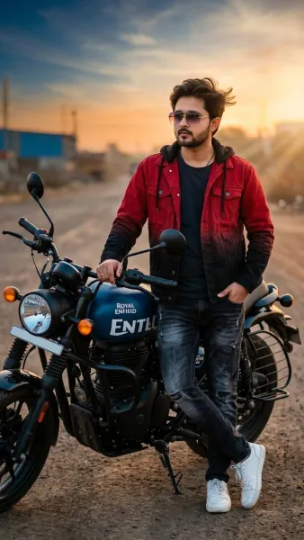 Classic Royal Enfield Hunter 350 Photo Edit Prompt