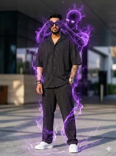 Purple Ethereal Embrace Portrait  Streetwear Editz