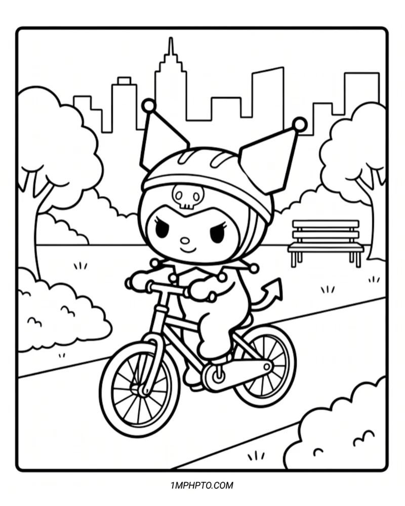 Kuromi coloring pages