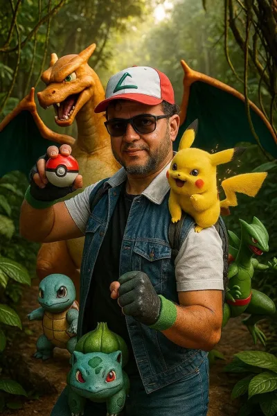 Ash Ketchum Pokemon Adventure Photo Edit Prompt