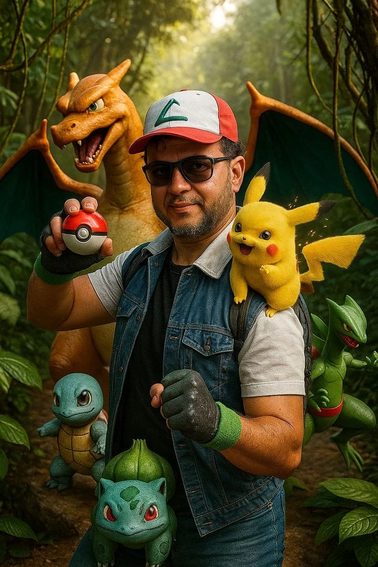 Ash Ketchum Pokemon Adventure Photo Edit Prompt