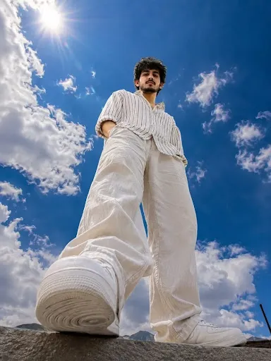 Low Angle Portrait of Young Man | Sky Photo Edit