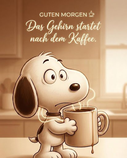 Guten Morgen Snoopy Bilder Körper wach Geist schläft