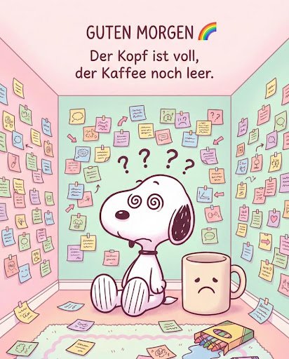 Lustige Guten Morgen Snoopy Bilder mit Kaffee Becher