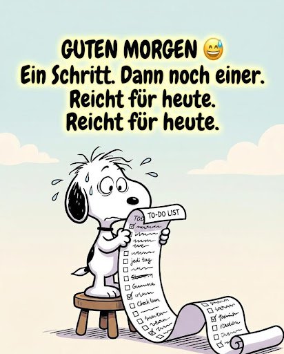 Motivierende Guten Morgen Snoopy Bilder To Do Liste