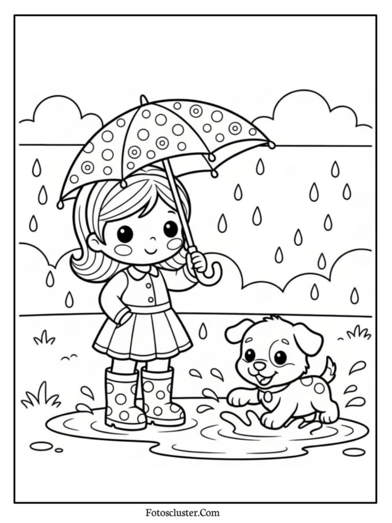 Kids simple Polly Pocket coloring sheet