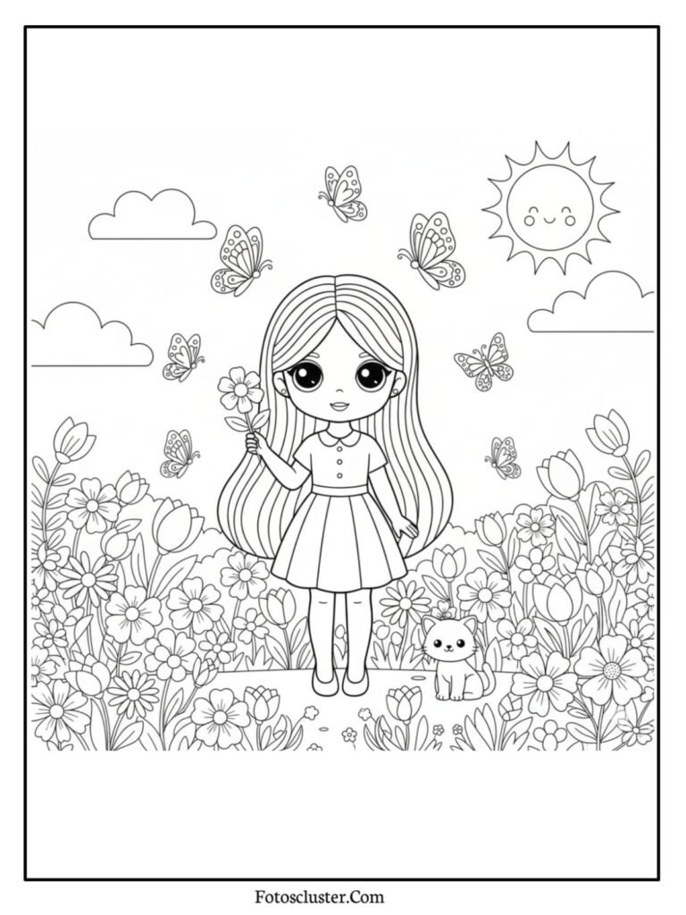 Polly Pocket ballet dancing coloring page