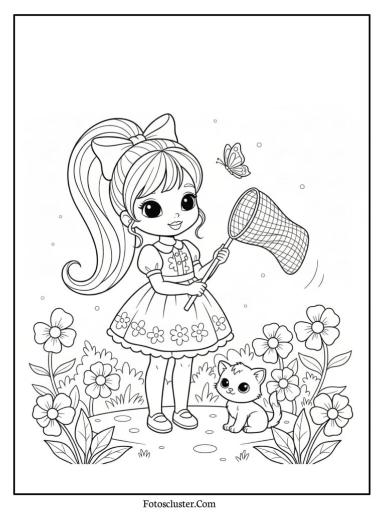Polly Pocket beach sandcastle coloring page