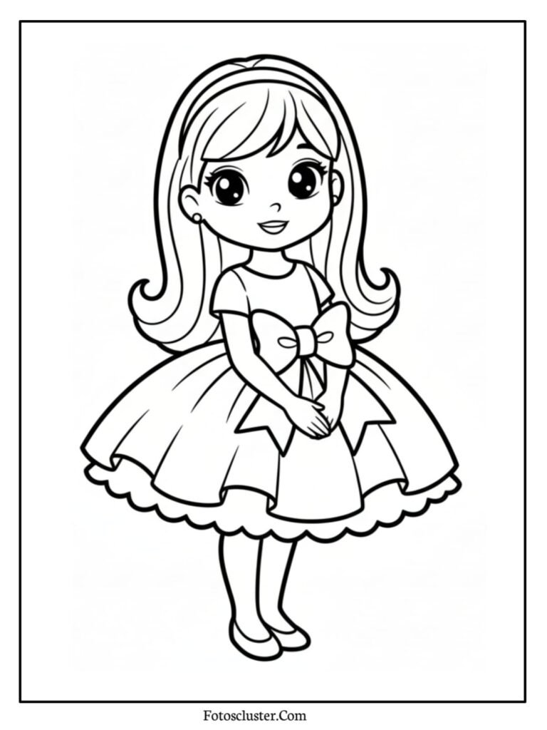 Polly Pocket beach vacation coloring sheet