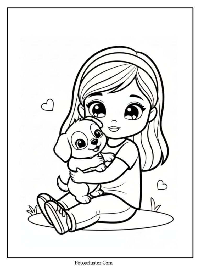 Polly Pocket cartoon coloring sheet for kids