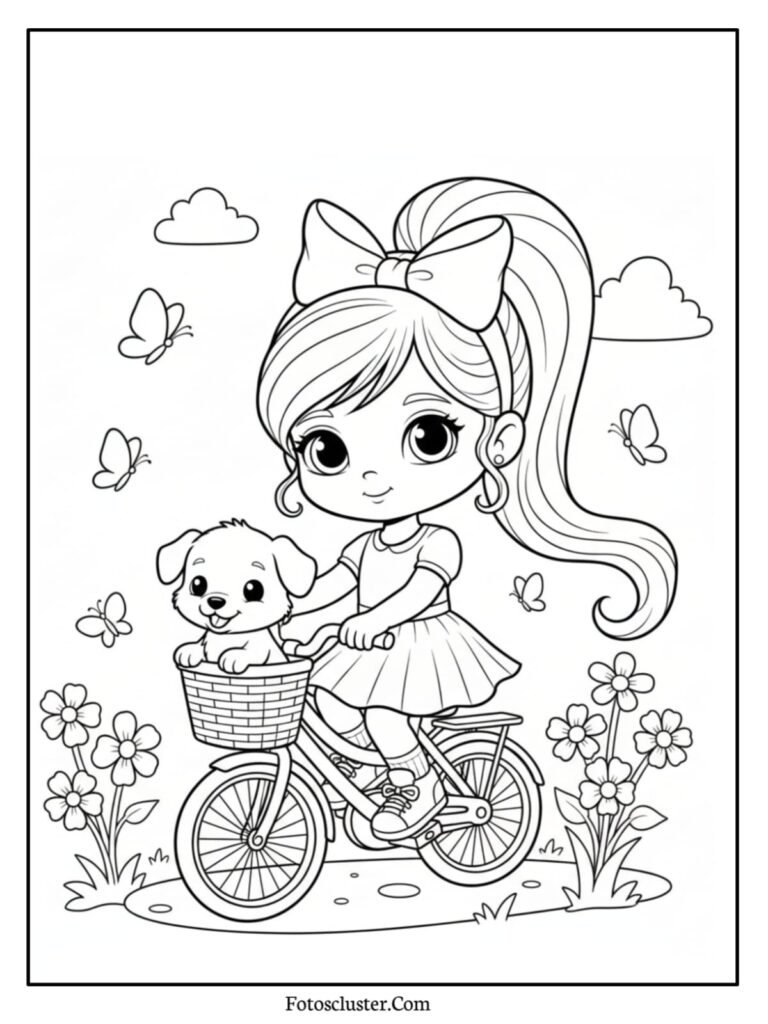 Polly Pocket city explorer coloring page