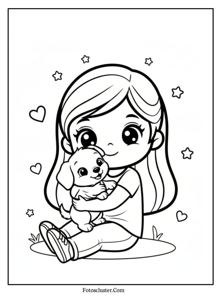 Polly Pocket party celebration coloring sheet hd