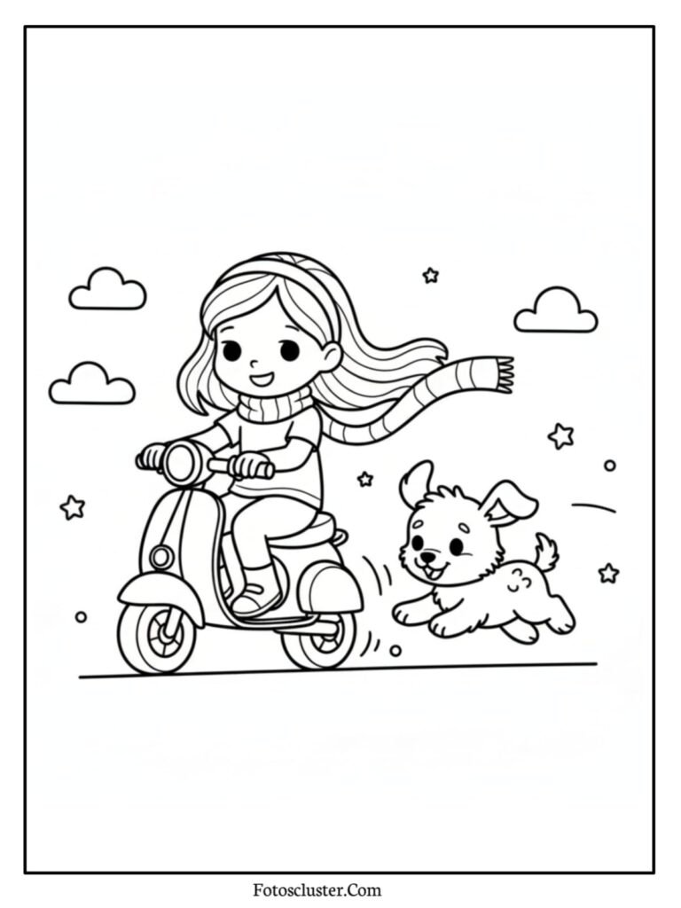 Polly Pocket pet care coloring sheet