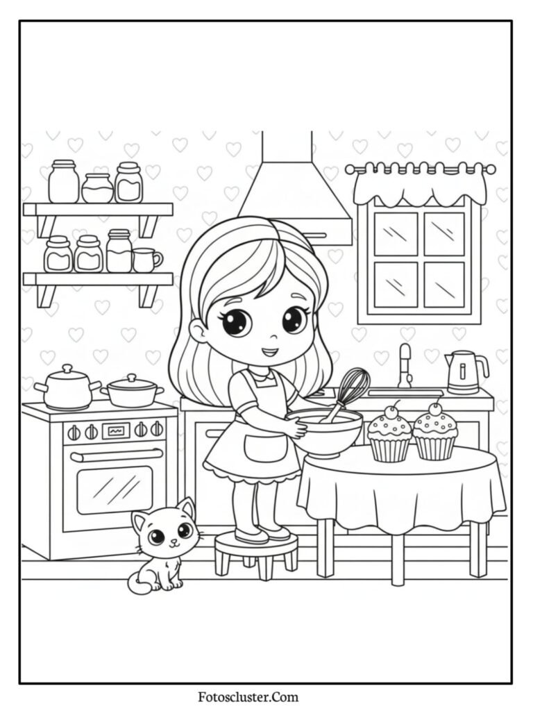 Polly Pocket picnic day coloring page