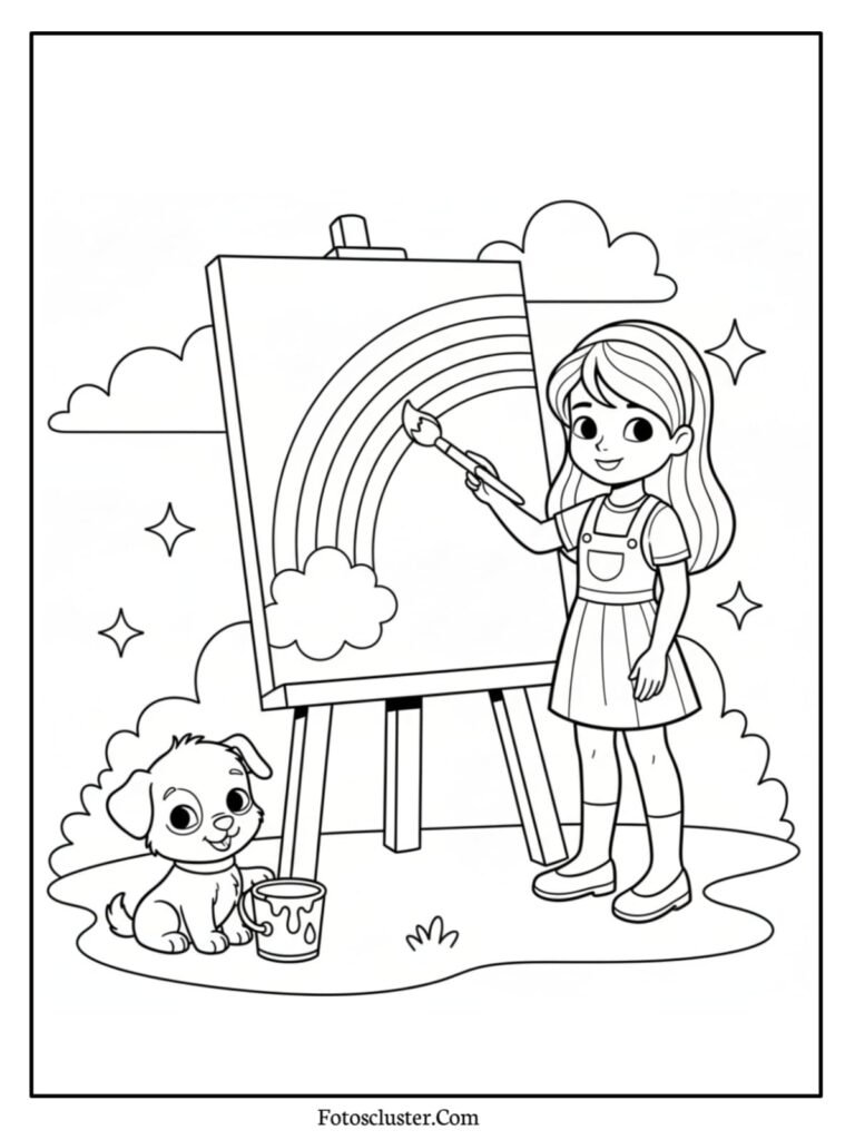 Polly Pocket rockstar singing coloring sheet