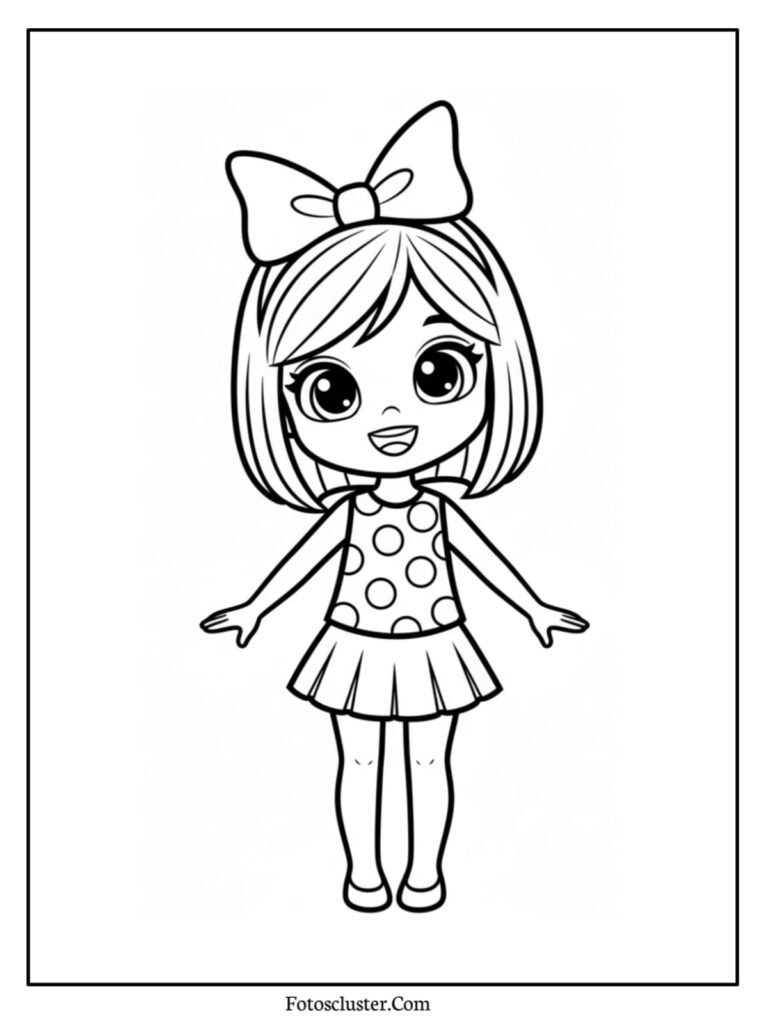 Polly Pocket science classroom coloring sheet