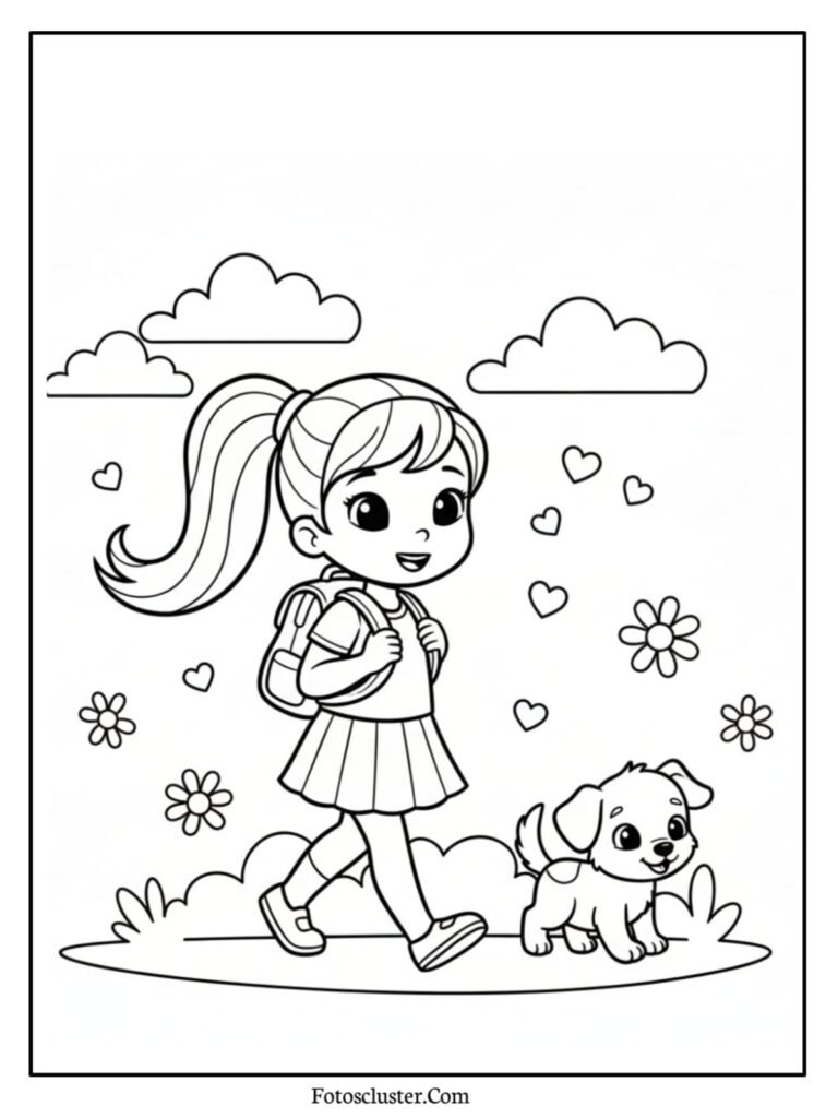 Polly Pocket snow winter coloring page