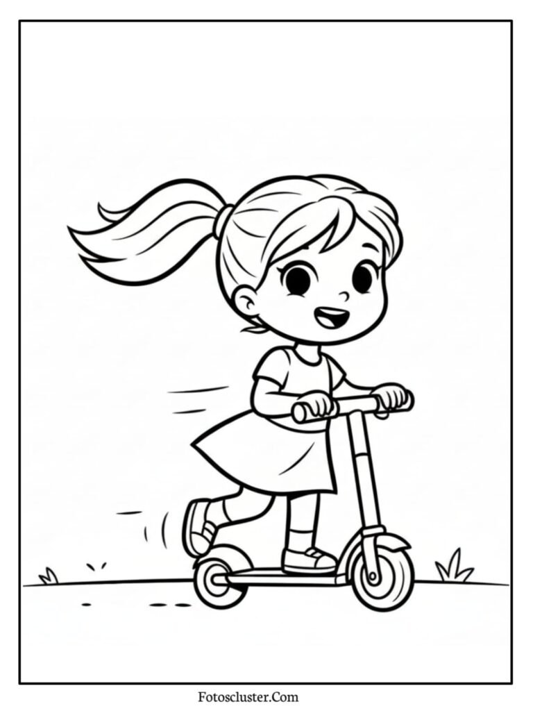 Polly Pocket with pet dog coloring page