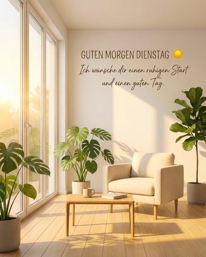 Entspannte Guten Morgen Dienstag Bilder für einen ruhigen Start