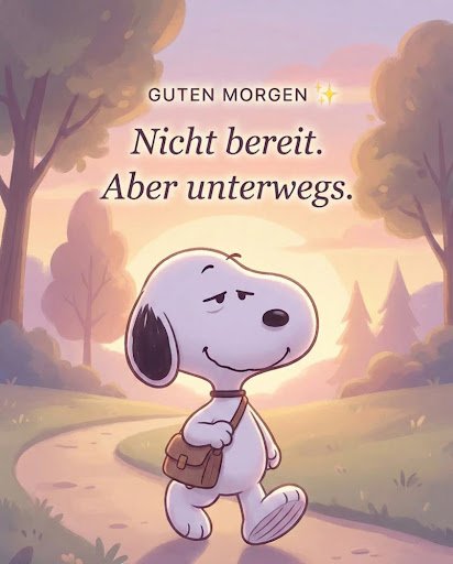 Fröhliche Guten Morgen Snoopy Bilder unterwegs am Tag