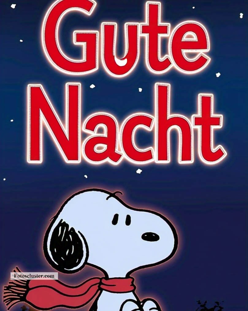 gute nacht grüße snoopy​