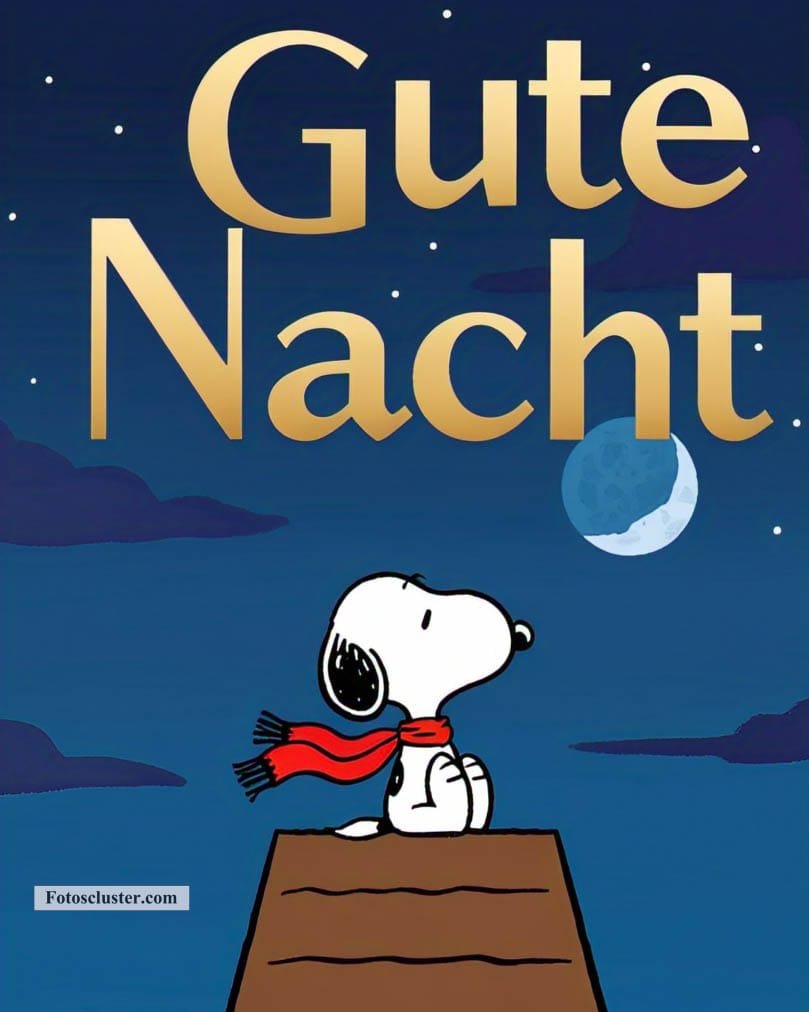 gute nacht snoopy bild​