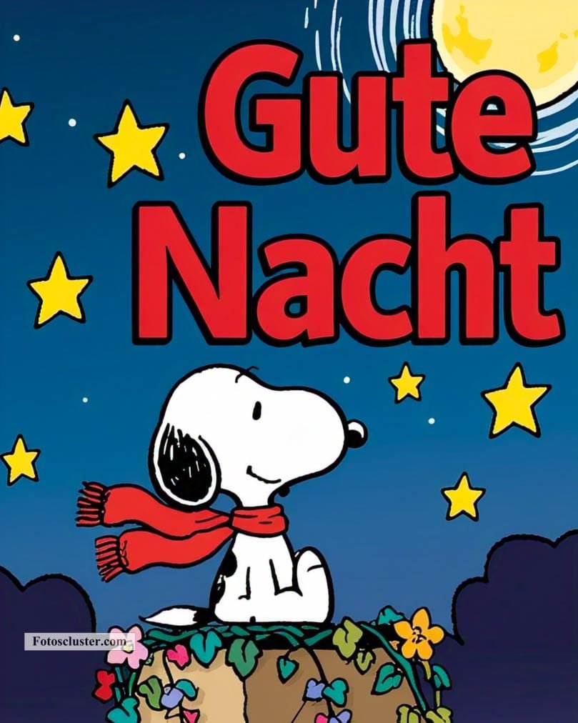 lustige gute nacht snoopy​