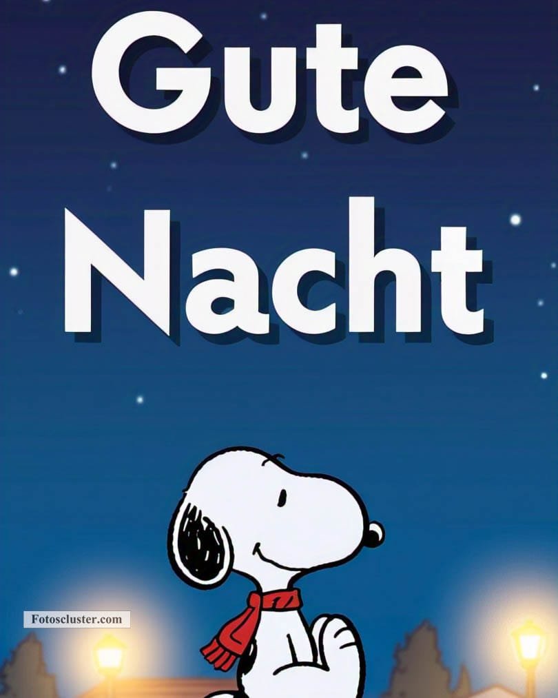 schönen abend gute nacht snoopy​