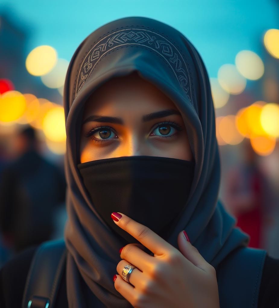 attitude hijab girl for dp​ hd