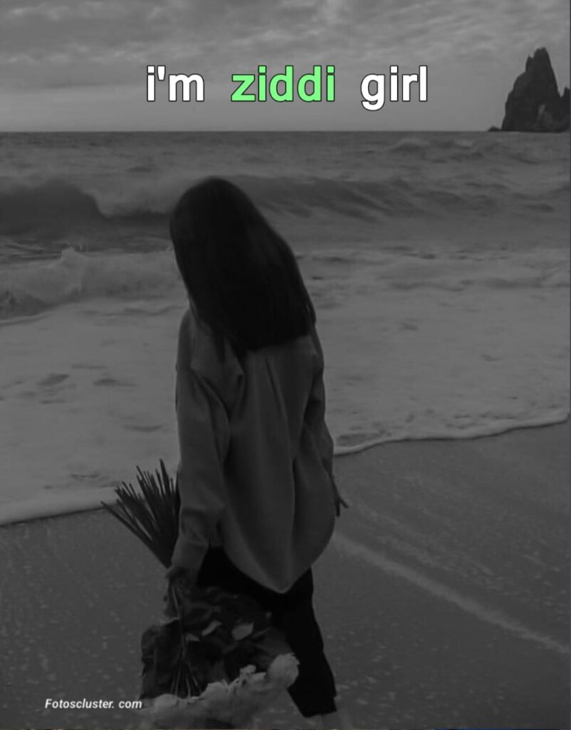 i am ziddi girl dp​ sad