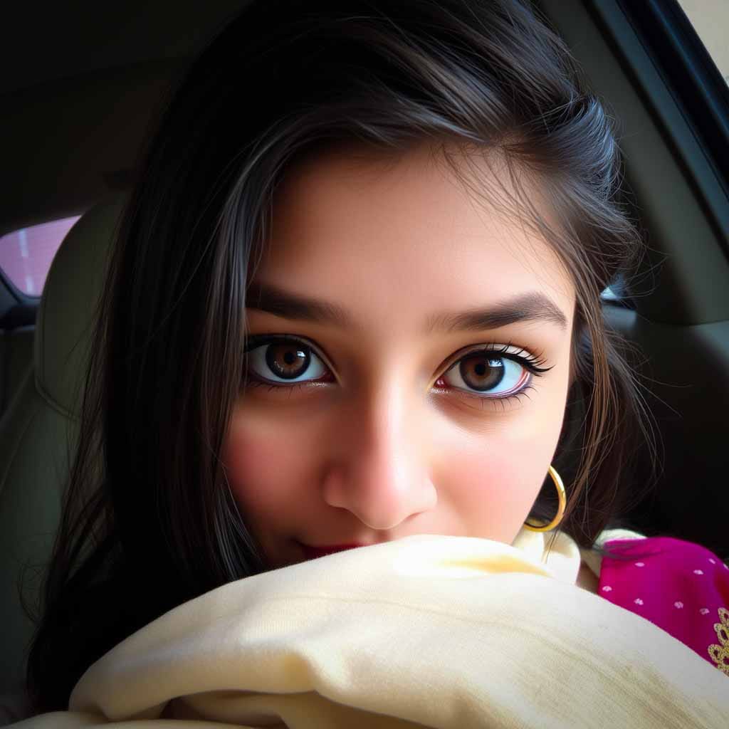 nice cute girls wirh super eye draeings photos for dp​