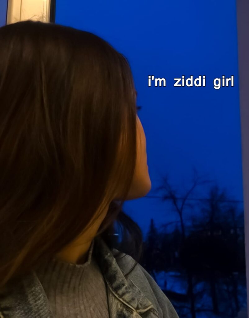 night time i am ziddi girl dp​