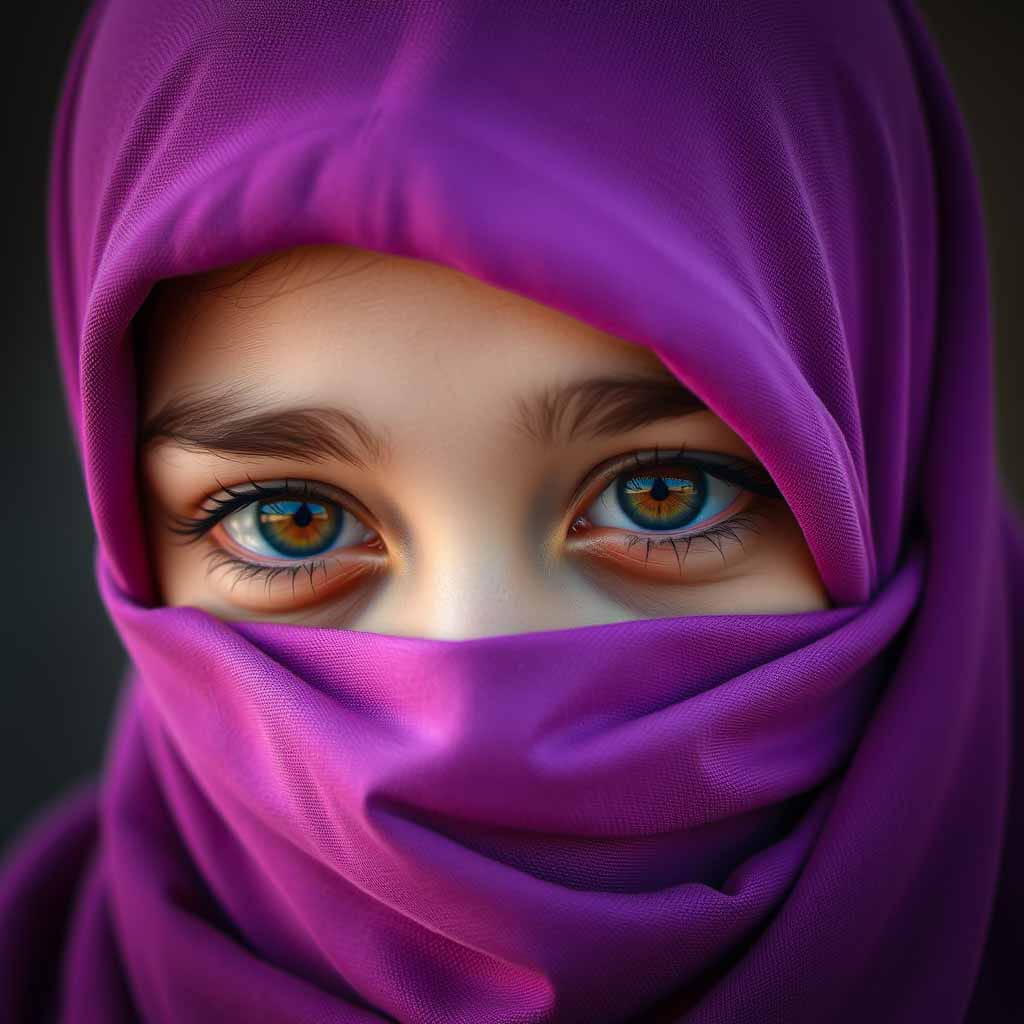 sad hijab girl eyes dp​