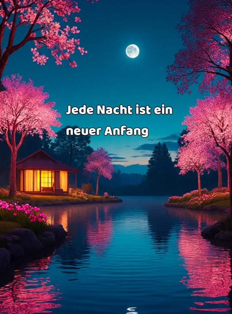 schönen abend und später eine gute nacht bild​