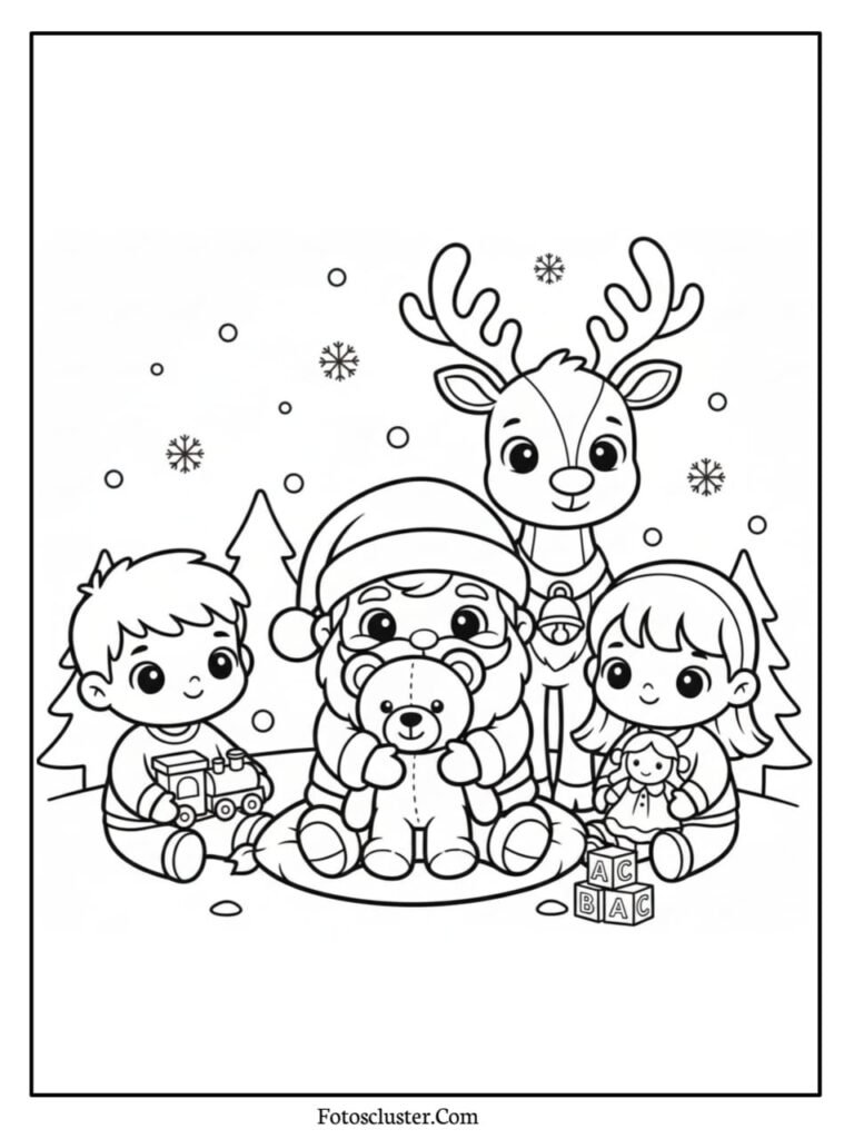 cute santa cartoon merry christmas