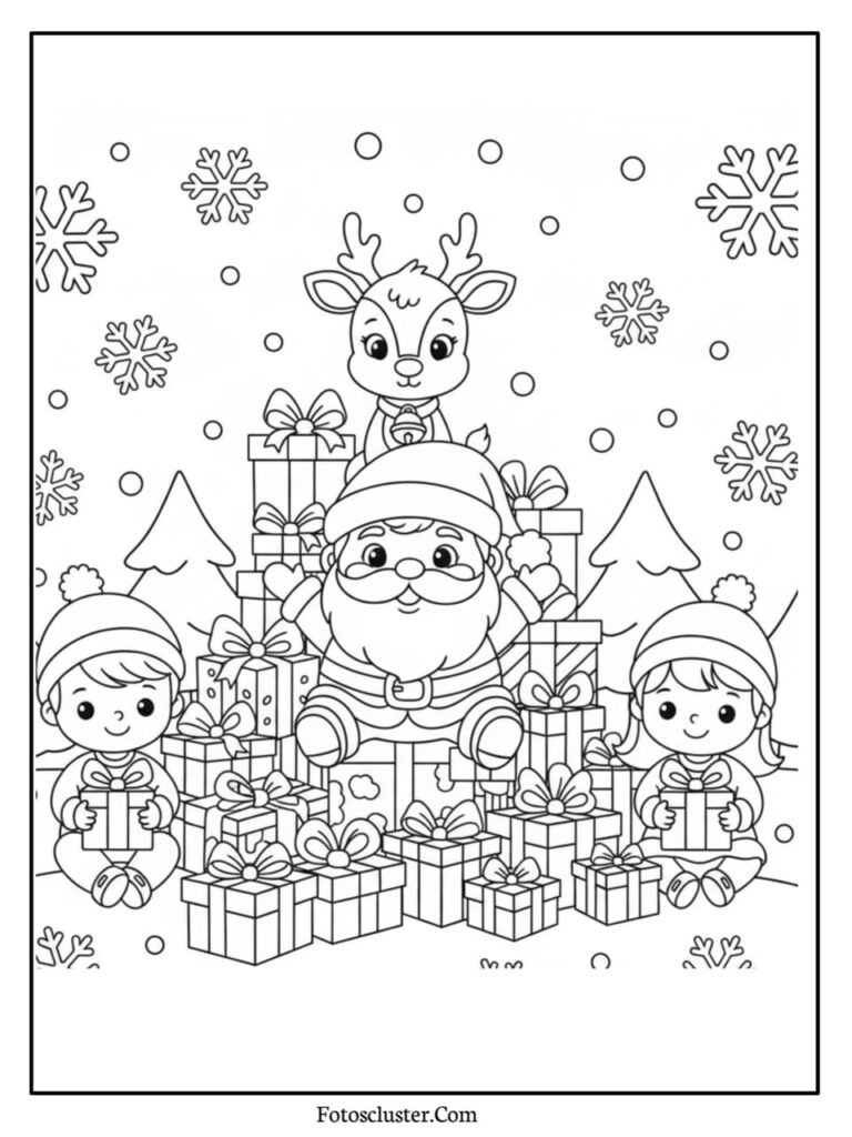 merry christmas greeting with snowflakes