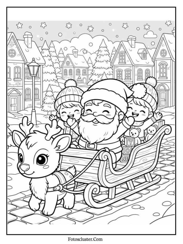 merry christmas winter night scenery