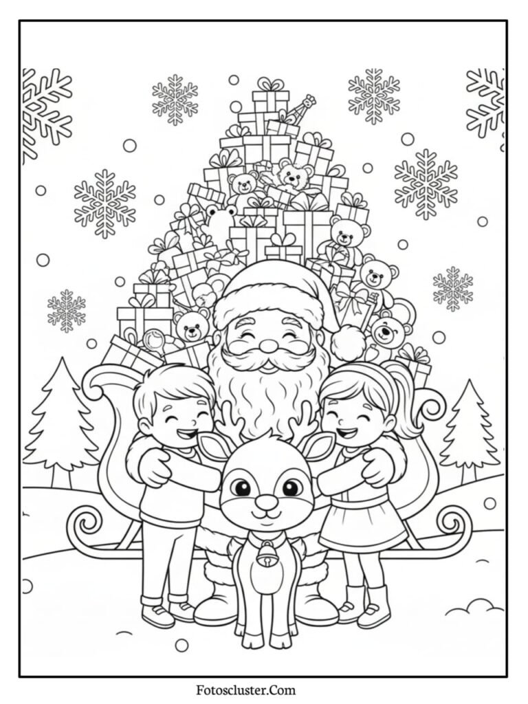 santa claus with gift bag merry christmas