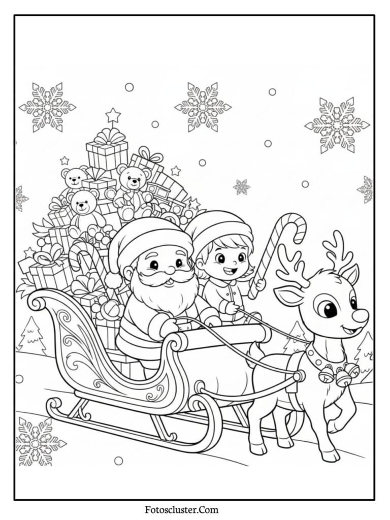 santa with children merry christmas