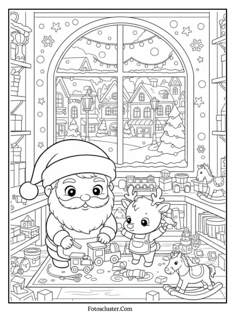 snowman with christmas hat photo