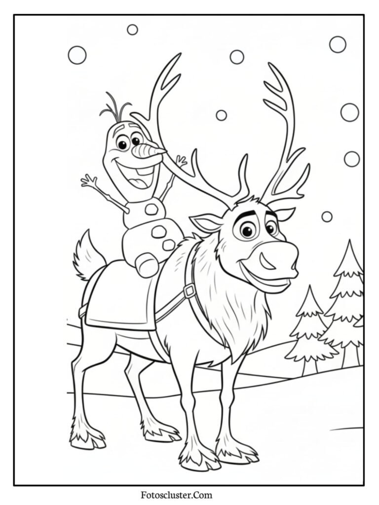 Anna and Elsa sisters coloring sheet
