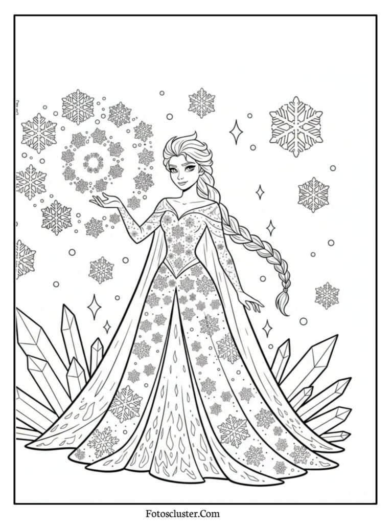 Anna holding lantern coloring sheet