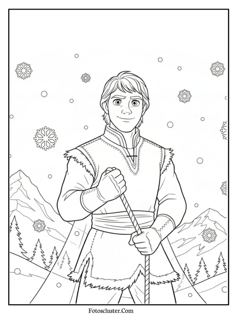 Anna smiling cute coloring sheet