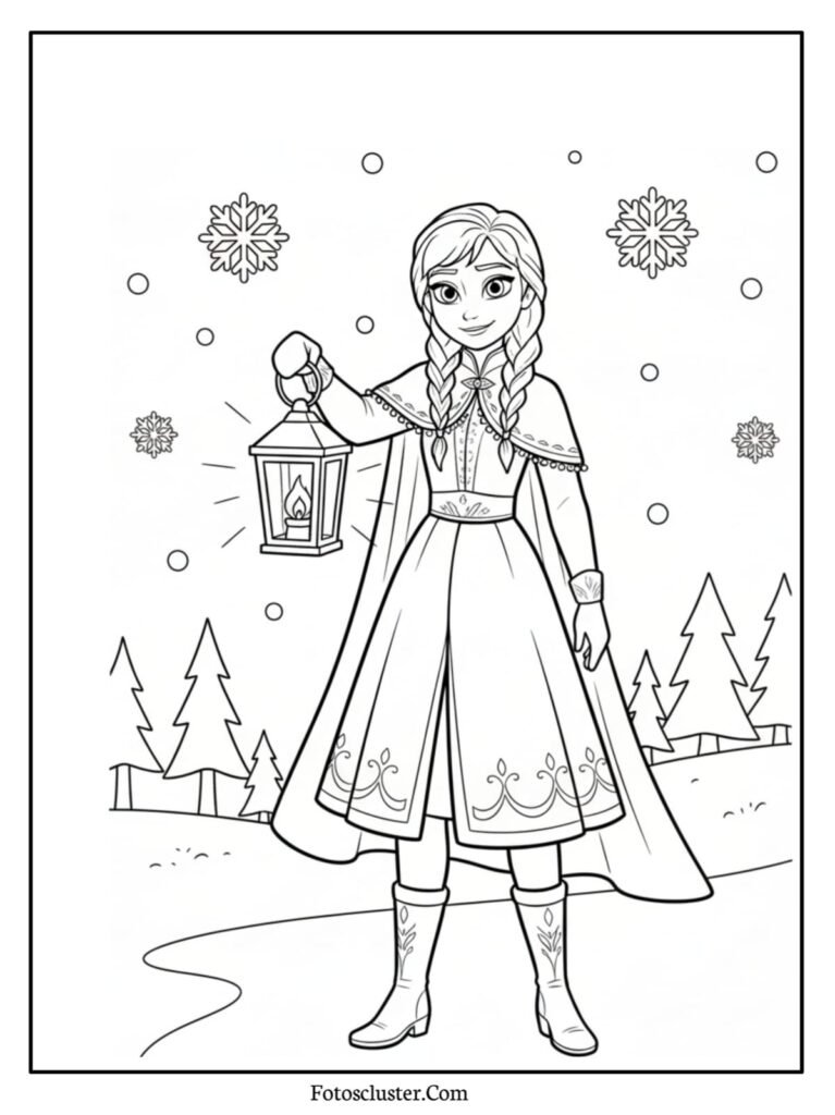 Cute Olaf smiling coloring page
