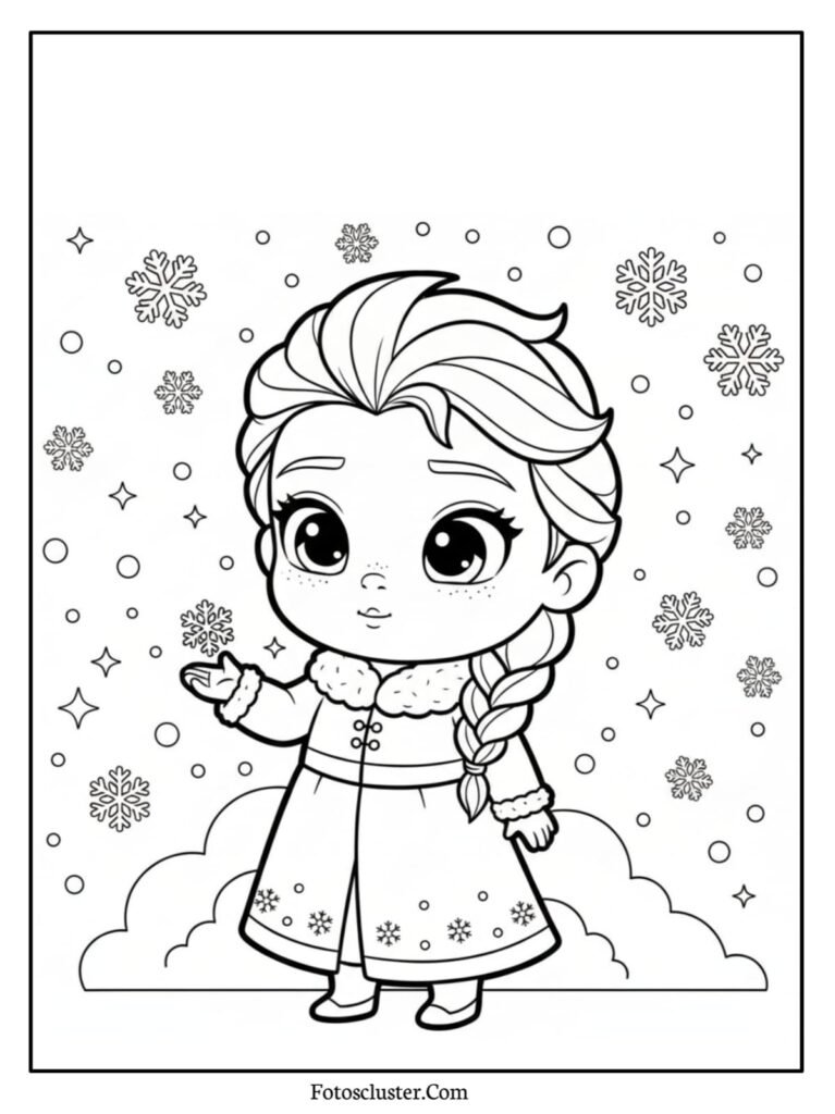 Frozen characters group coloring page