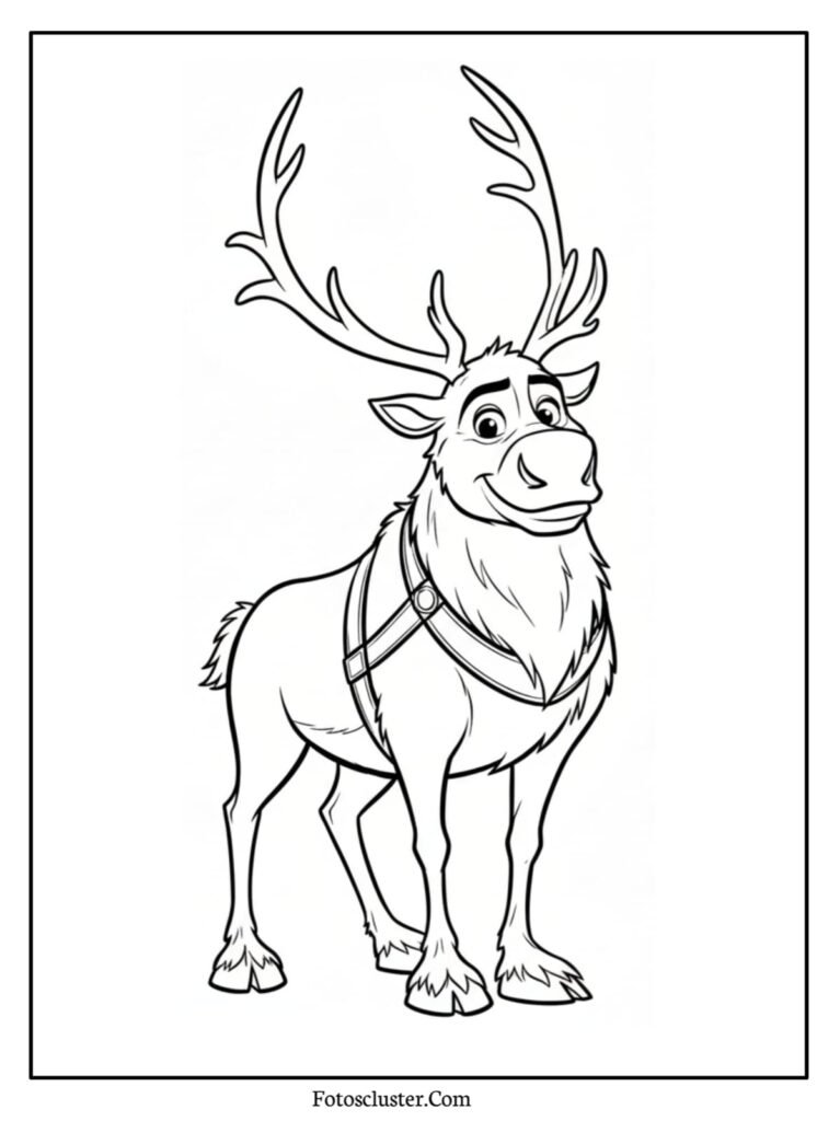 Kristoff from Frozen coloring sheet