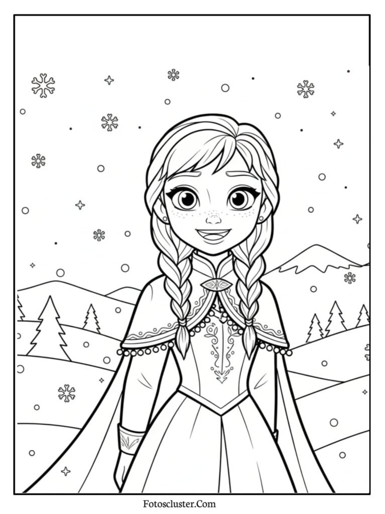 Little Anna coloring printable