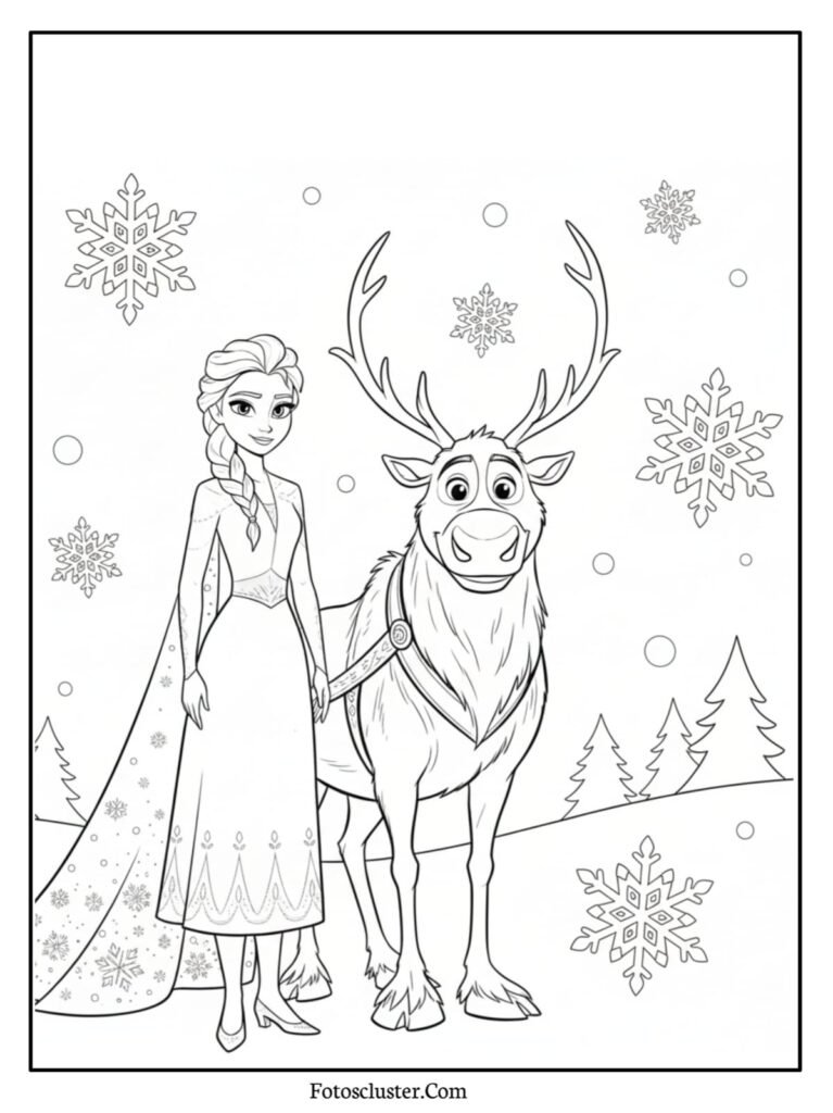 Olaf snowman coloring page from Frozen