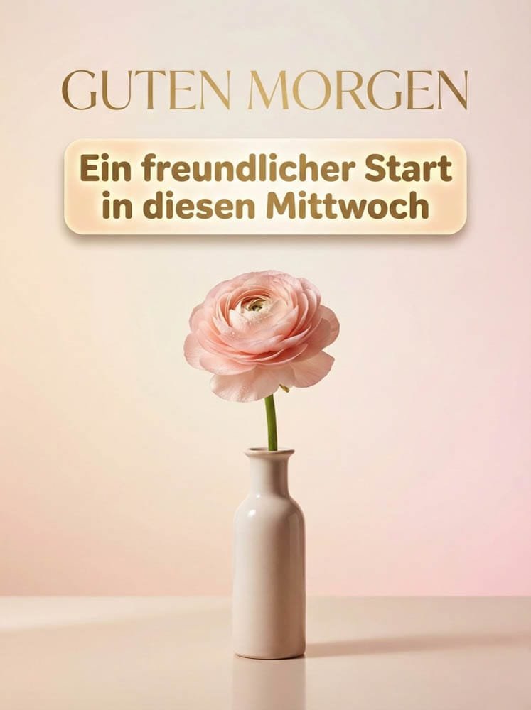 Guten Morgen bei warmem Licht