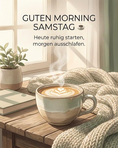 Kaffee und ein Strickpullover am Fenster, genau das Richtige für gemütliche guten morgen samstag bilder